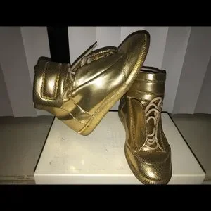 Maison Margiela スニーカー 白xゴールド 2007425A0017 Designer Clothes, Shoes & Bags for Women | SSENSE